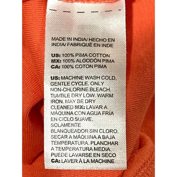 Chicos The Ultimate Tee Long Sleeve Orange Blouse Size 3 - Picture 6 of 9